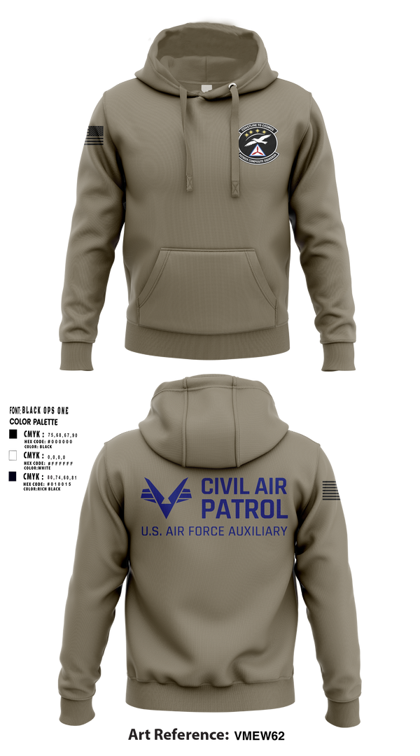 Hoodie, VFW Post 8191Patrick Composite Squadron, Air Force, Teamtime, Team time, sublimation, custom sports apparel, team uniforms, spirit wear, spiritwear, sports uniforms, custom shirts, team store, custom team store, fundraiser sports, apparel fundraiser