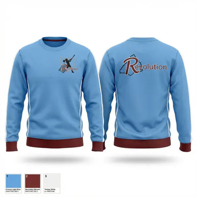 Revolution Delco 14U White 16539656 Crew Neck Sweatshirt - 1