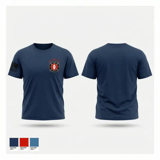 Old School Cotton Feel Shirt, McGregor Volunteer Fire Department, Fire Department, Teamtime, Team time, sublimation, custom sports apparel, team uniforms, spirit wear, spiritwear, sports uniforms, custom shirts, team store, custom team store, fundraiser sports, apparel fundraiser