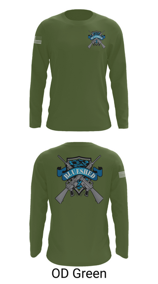 Long Sleeve Performance Shirt, Blueshed Gun Shop, , Teamtime, Team time, sublimation, custom sports apparel, team uniforms, spirit wear, spiritwear, sports uniforms, custom shirts, team store, custom team store, fundraiser sports, apparel fundraiser