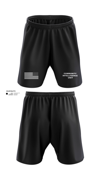 Athletic Shorts With Pockets, Community Intelligence Unit, Police, Teamtime, Team time, sublimation, custom sports apparel, team uniforms, spirit wear, spiritwear, sports uniforms, custom shirts, team store, custom team store, fundraiser sports, apparel fundraiser