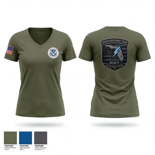 Womens Short Sleeve Vneck Shirt, Miami RRT, Police, Teamtime, Team time, sublimation, custom sports apparel, team uniforms, spirit wear, spiritwear, sports uniforms, custom shirts, team store, custom team store, fundraiser sports, apparel fundraiser