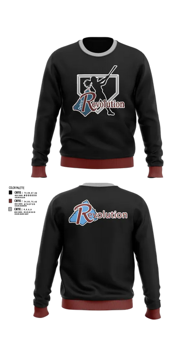 Revolution Delco 14U White 16539656 Crew Neck Sweatshirt - 4