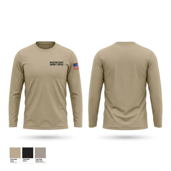 Long Sleeve Performance Shirt, Muscatine County Sheriff's Office, Police, Teamtime, Team time, sublimation, custom sports apparel, team uniforms, spirit wear, spiritwear, sports uniforms, custom shirts, team store, custom team store, fundraiser sports, apparel fundraiser