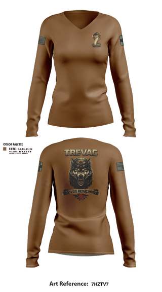 Womens Long Sleeve Vneck Shirt, 566th MCAS TREVAC, Army, Teamtime, Team time, sublimation, custom sports apparel, team uniforms, spirit wear, spiritwear, sports uniforms, custom shirts, team store, custom team store, fundraiser sports, apparel fundraiser