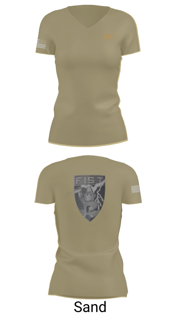 Womens Short Sleeve Vneck Shirt, HHB 113th FA / FIST, , Teamtime, Team time, sublimation, custom sports apparel, team uniforms, spirit wear, spiritwear, sports uniforms, custom shirts, team store, custom team store, fundraiser sports, apparel fundraiser