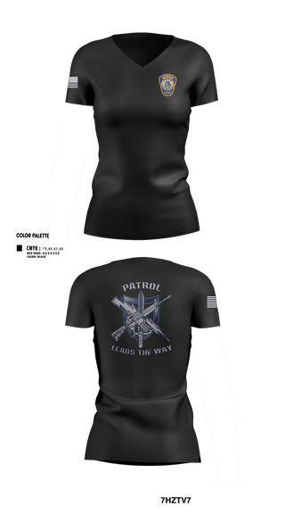 Womens Short Sleeve Vneck Shirt, Alexander City Police Department, Police, Teamtime, Team time, sublimation, custom sports apparel, team uniforms, spirit wear, spiritwear, sports uniforms, custom shirts, team store, custom team store, fundraiser sports, apparel fundraiser