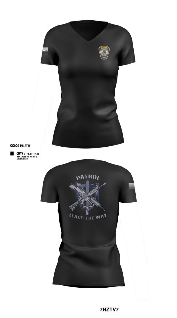 Womens Short Sleeve Vneck Shirt, Alexander City Police Department, Police, Teamtime, Team time, sublimation, custom sports apparel, team uniforms, spirit wear, spiritwear, sports uniforms, custom shirts, team store, custom team store, fundraiser sports, apparel fundraiser