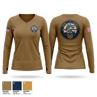 Womens Long Sleeve Vneck Shirt, CNRFC, Navy, Teamtime, Team time, sublimation, custom sports apparel, team uniforms, spirit wear, spiritwear, sports uniforms, custom shirts, team store, custom team store, fundraiser sports, apparel fundraiser