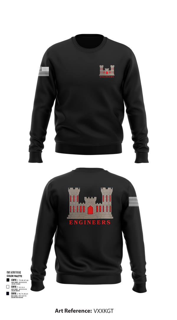 Crew Neck Sweatshirt, 817th engineer sapper, , Teamtime, Team time, sublimation, custom sports apparel, team uniforms, spirit wear, spiritwear, sports uniforms, custom shirts, team store, custom team store, fundraiser sports, apparel fundraiser