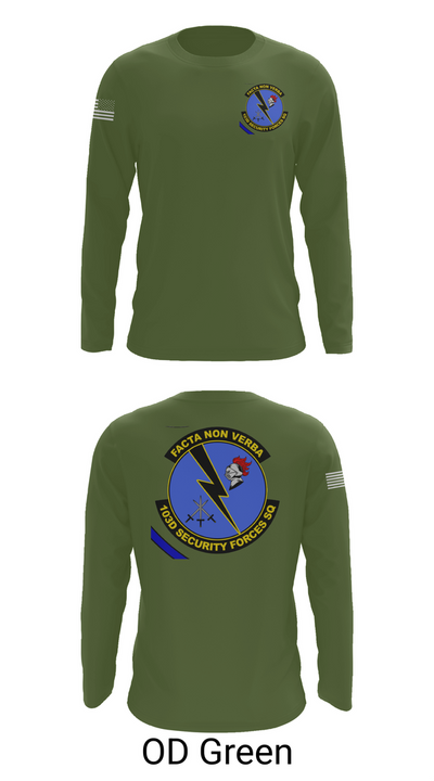 103d SECURITY FORCES SQUADRON 19845829 Long Sleeve Performance Shirt 46