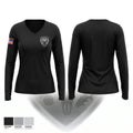 Bishop Police Department Women's Long Sleeve V-neck Shirt - 1