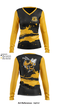 Glencoe yellow jackets 59158165 Women's Long Sleeve V-neck Shirt - 1