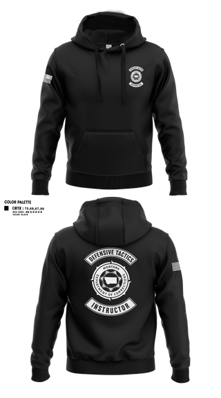 Hoodie, Flow State AthleticsMontana Department of Corrections Defensive Tactics InstructorsMontana Department of Corrections Defensive Tactics Instructors, Police, Teamtime, Team time, sublimation, custom sports apparel, team uniforms, spirit wear, spiritwear, sports uniforms, custom shirts, team store, custom team store, fundraiser sports, apparel fundraiser