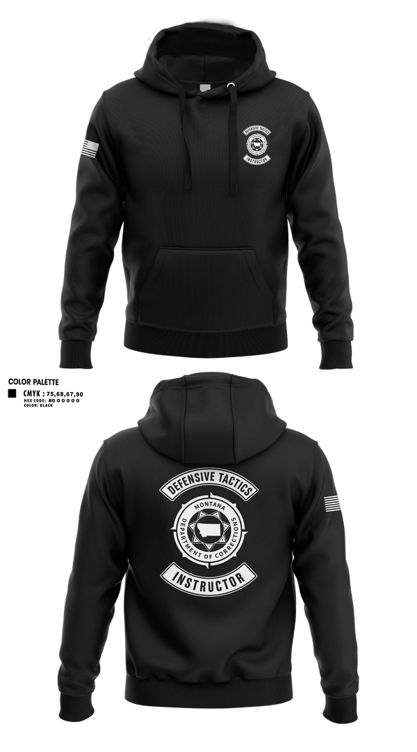 Hoodie, Flow State AthleticsMontana Department of Corrections Defensive Tactics InstructorsMontana Department of Corrections Defensive Tactics Instructors, Police, Teamtime, Team time, sublimation, custom sports apparel, team uniforms, spirit wear, spiritwear, sports uniforms, custom shirts, team store, custom team store, fundraiser sports, apparel fundraiser