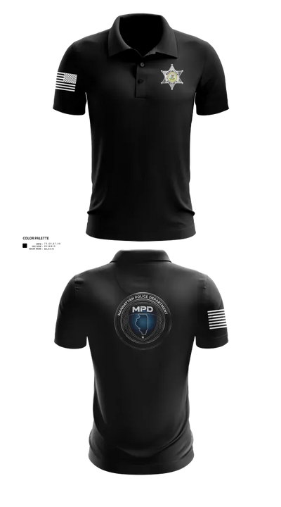 Manhattan Police Department 25505954 Short Sleeve Performance Polo - 140