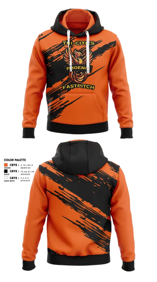 Hoodie, Tri-Cities Phoenix, Softball, Teamtime, Team time, sublimation, custom sports apparel, team uniforms, spirit wear, spiritwear, sports uniforms, custom shirts, team store, custom team store, fundraiser sports, apparel fundraiser