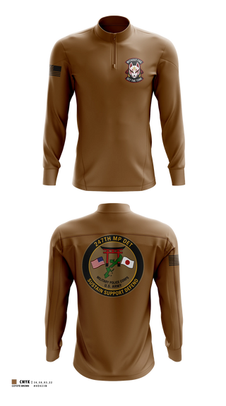 Quarter Zip Jacket, 247TH Military Police Detachment, Army, Teamtime, Team time, sublimation, custom sports apparel, team uniforms, spirit wear, spiritwear, sports uniforms, custom shirts, team store, custom team store, fundraiser sports, apparel fundraiser