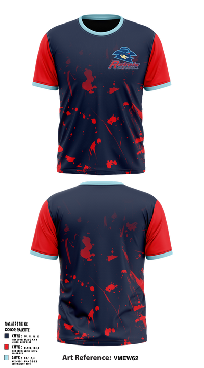 Rebels Baseball 42596787 Short Sleeve Performance Shirt - 1