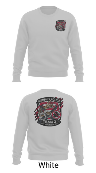 Crew Neck Sweatshirt, Memphis Police City Wide Task Force Team Two, Police, Teamtime, Team time, sublimation, custom sports apparel, team uniforms, spirit wear, spiritwear, sports uniforms, custom shirts, team store, custom team store, fundraiser sports, apparel fundraiser