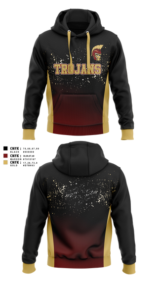 Hoodie, Minnesota State Academy for the Deaf Trojans, Cheer, Teamtime, Team time, sublimation, custom sports apparel, team uniforms, spirit wear, spiritwear, sports uniforms, custom shirts, team store, custom team store, fundraiser sports, apparel fundraiser