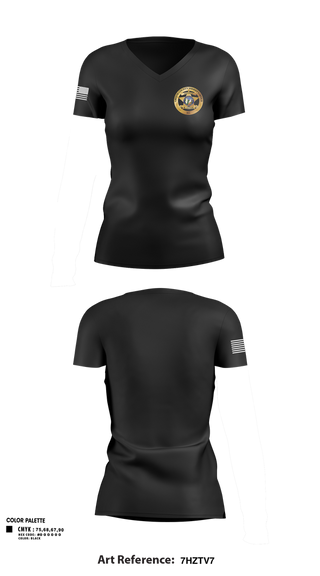 Womens Short Sleeve Vneck Shirt, Greene county detention center, Police, Teamtime, Team time, sublimation, custom sports apparel, team uniforms, spirit wear, spiritwear, sports uniforms, custom shirts, team store, custom team store, fundraiser sports, apparel fundraiser