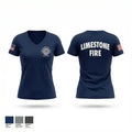 Limestone Fire Protection District 87442605 Women's Short Sleeve V-neck Shirt - 1