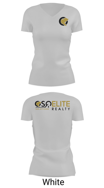 OSO Elite Realty 17938527 Women's Short Sleeve V-neck Shirt - 19