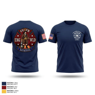 Old School Cotton Feel Shirt, Columbia County Fire Rescue Engine Company 6, Fire Department, Teamtime, Team time, sublimation, custom sports apparel, team uniforms, spirit wear, spiritwear, sports uniforms, custom shirts, team store, custom team store, fundraiser sports, apparel fundraiser