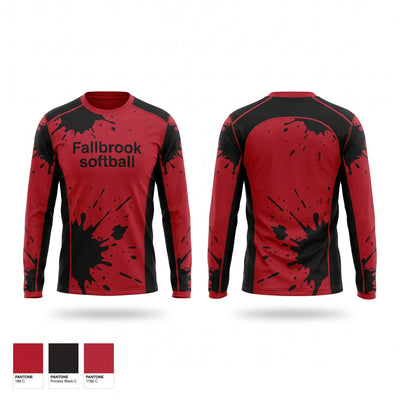 Fallbrook softball Long Sleeve Performance Shirt - 2