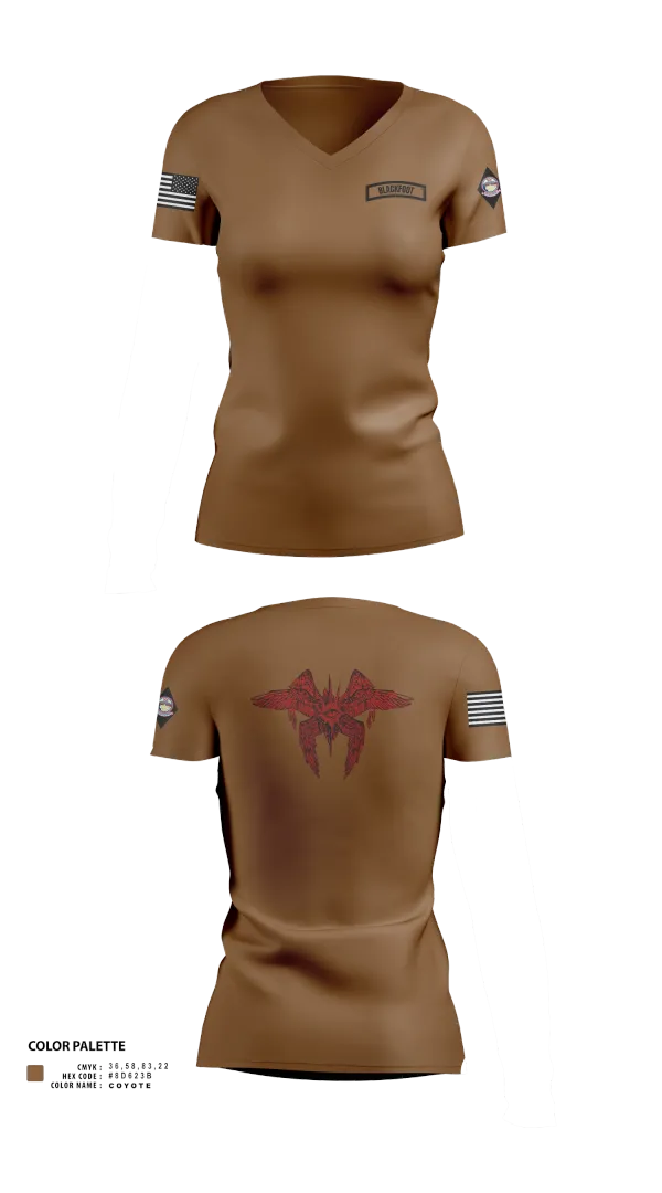 Womens Short Sleeve Vneck Shirt, Blackfoot 2nd platoon, , Teamtime, Team time, sublimation, custom sports apparel, team uniforms, spirit wear, spiritwear, sports uniforms, custom shirts, team store, custom team store, fundraiser sports, apparel fundraiser