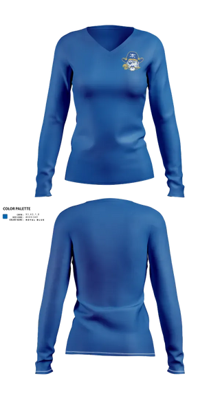 Womens Long Sleeve Vneck Shirt, Hull Pirates, Spirit Store, Teamtime, Team time, sublimation, custom sports apparel, team uniforms, spirit wear, spiritwear, sports uniforms, custom shirts, team store, custom team store, fundraiser sports, apparel fundraiser
