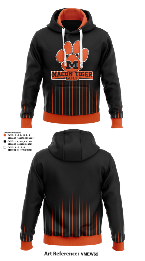 Hoodie, Macon Tiger Golf, Golf, Teamtime, Team time, sublimation, custom sports apparel, team uniforms, spirit wear, spiritwear, sports uniforms, custom shirts, team store, custom team store, fundraiser sports, apparel fundraiser