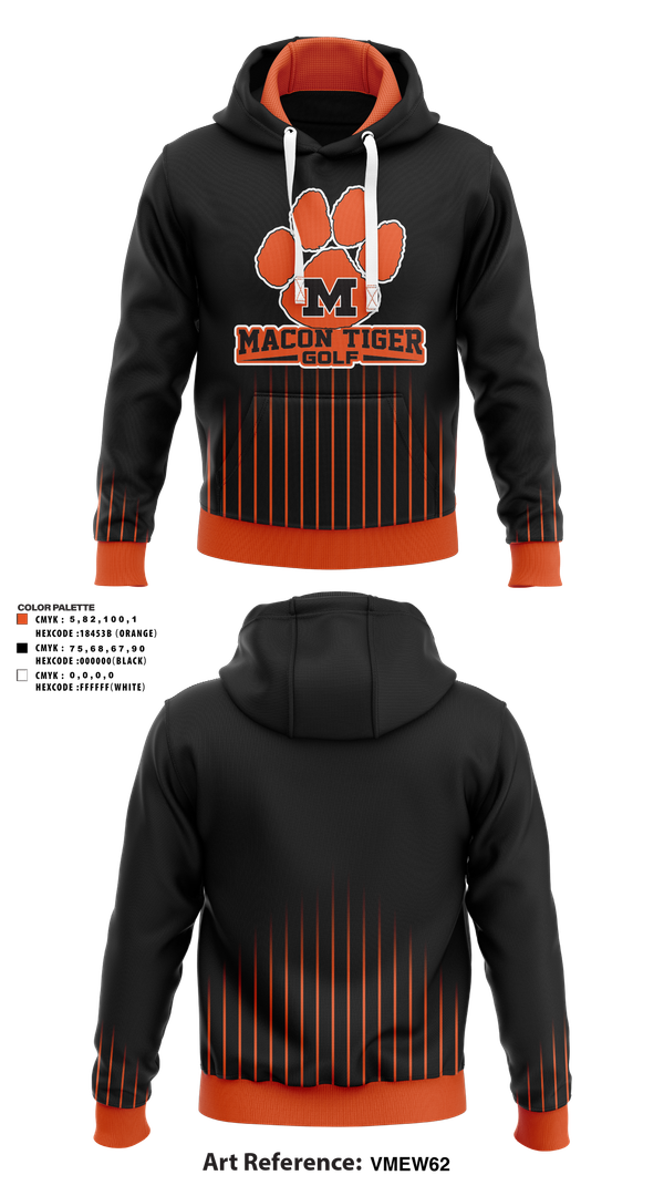 Hoodie, Macon Tiger Golf, Golf, Teamtime, Team time, sublimation, custom sports apparel, team uniforms, spirit wear, spiritwear, sports uniforms, custom shirts, team store, custom team store, fundraiser sports, apparel fundraiser