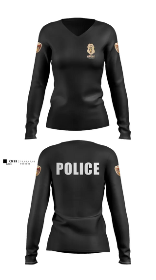 Womens Long Sleeve Vneck Shirt, team name, Police, Teamtime, Team time, sublimation, custom sports apparel, team uniforms, spirit wear, spiritwear, sports uniforms, custom shirts, team store, custom team store, fundraiser sports, apparel fundraiser