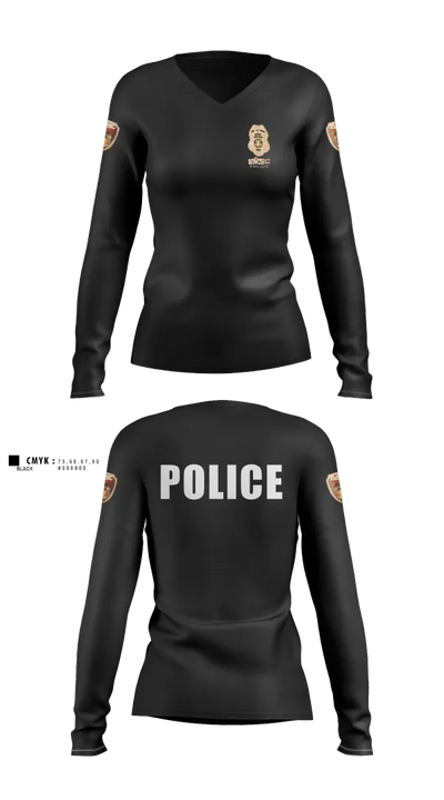 EVSC PD 77652522 Women's Long Sleeve V-neck Shirt - 2