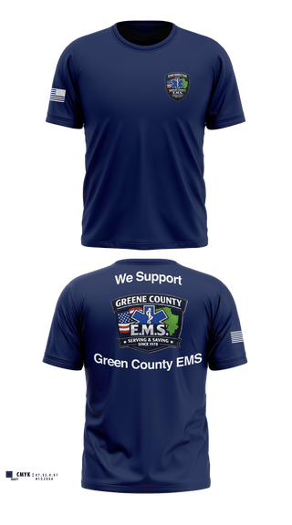 Short Sleeve Performance Shirt, Greene County EMS, EMS/EMT, Teamtime, Team time, sublimation, custom sports apparel, team uniforms, spirit wear, spiritwear, sports uniforms, custom shirts, team store, custom team store, fundraiser sports, apparel fundraiser