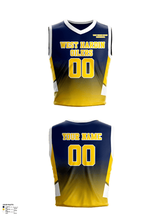 Mens Basketball Jersey, West Hardin Oilers Basketball, Men's Basketball, Teamtime, Team time, sublimation, custom sports apparel, team uniforms, spirit wear, spiritwear, sports uniforms, custom shirts, team store, custom team store, fundraiser sports, apparel fundraiser