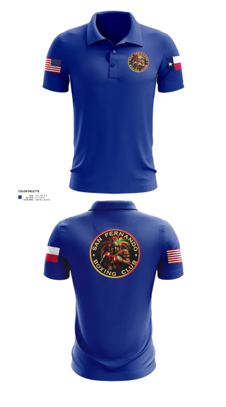 Short Sleeve Performance Polo, San Fernando Boxing Club, Spirit Store, Teamtime, Team time, sublimation, custom sports apparel, team uniforms, spirit wear, spiritwear, sports uniforms, custom shirts, team store, custom team store, fundraiser sports, apparel fundraiser