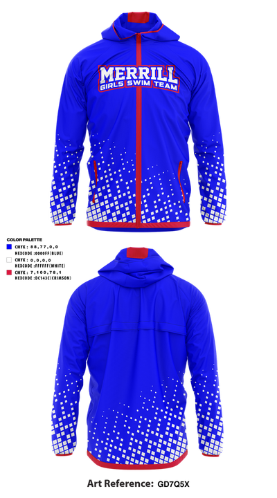 Merrill Girls Swim Team 36801999 Windbreaker - 1