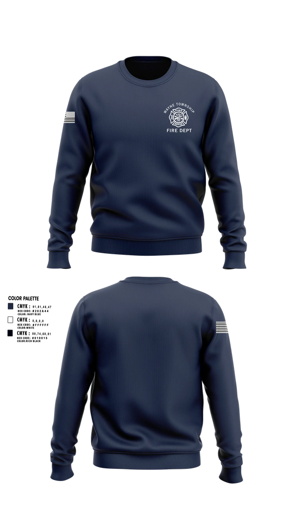 Crew Neck Sweatshirt, Wayne Township Volunteer Fire Department, Fire Department, Teamtime, Team time, sublimation, custom sports apparel, team uniforms, spirit wear, spiritwear, sports uniforms, custom shirts, team store, custom team store, fundraiser sports, apparel fundraiser