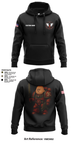 Hoodie, CCo, 1-508PIR (OG), Army, Teamtime, Team time, sublimation, custom sports apparel, team uniforms, spirit wear, spiritwear, sports uniforms, custom shirts, team store, custom team store, fundraiser sports, apparel fundraiser