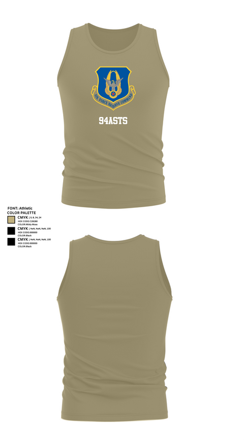 Tank Top, 94ASTS, Air Force, Teamtime, Team time, sublimation, custom sports apparel, team uniforms, spirit wear, spiritwear, sports uniforms, custom shirts, team store, custom team store, fundraiser sports, apparel fundraiser