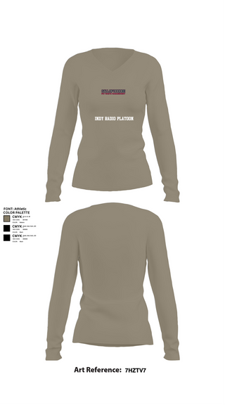 Womens Long Sleeve Vneck Shirt, Indy Radio Platoon, , Teamtime, Team time, sublimation, custom sports apparel, team uniforms, spirit wear, spiritwear, sports uniforms, custom shirts, team store, custom team store, fundraiser sports, apparel fundraiser