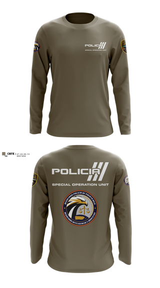 Long Sleeve Performance Shirt, Inteligencia criminal, Police, Teamtime, Team time, sublimation, custom sports apparel, team uniforms, spirit wear, spiritwear, sports uniforms, custom shirts, team store, custom team store, fundraiser sports, apparel fundraiser