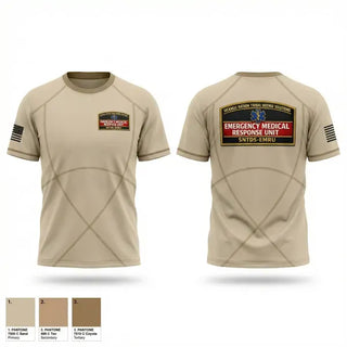 Old School Cotton Feel Shirt, Sicangu Nation Tribal Defense Solutions Emergency Medical Response Unit (SNTDS‑EMRU), EMS/EMT, Teamtime, Team time, sublimation, custom sports apparel, team uniforms, spirit wear, spiritwear, sports uniforms, custom shirts, team store, custom team store, fundraiser sports, apparel fundraiser