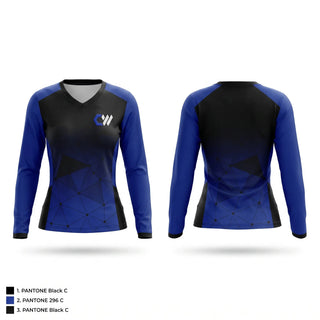 Womens Long Sleeve Vneck Shirt, CW, Fire Department, Teamtime, Team time, sublimation, custom sports apparel, team uniforms, spirit wear, spiritwear, sports uniforms, custom shirts, team store, custom team store, fundraiser sports, apparel fundraiser