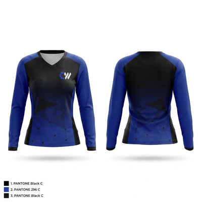 CW Women's Long Sleeve V-neck Shirt - 1