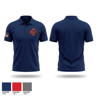 Short Sleeve Performance Polo, Fort Fairfield Fire Rescue, Fire Department, Teamtime, Team time, sublimation, custom sports apparel, team uniforms, spirit wear, spiritwear, sports uniforms, custom shirts, team store, custom team store, fundraiser sports, apparel fundraiser
