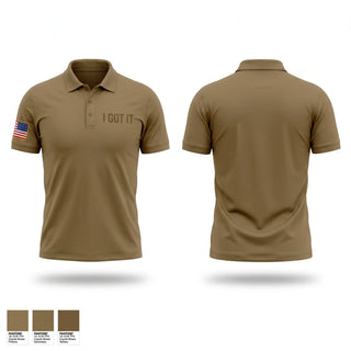 Short Sleeve Performance Polo, I GOT IT, Army, Teamtime, Team time, sublimation, custom sports apparel, team uniforms, spirit wear, spiritwear, sports uniforms, custom shirts, team store, custom team store, fundraiser sports, apparel fundraiser